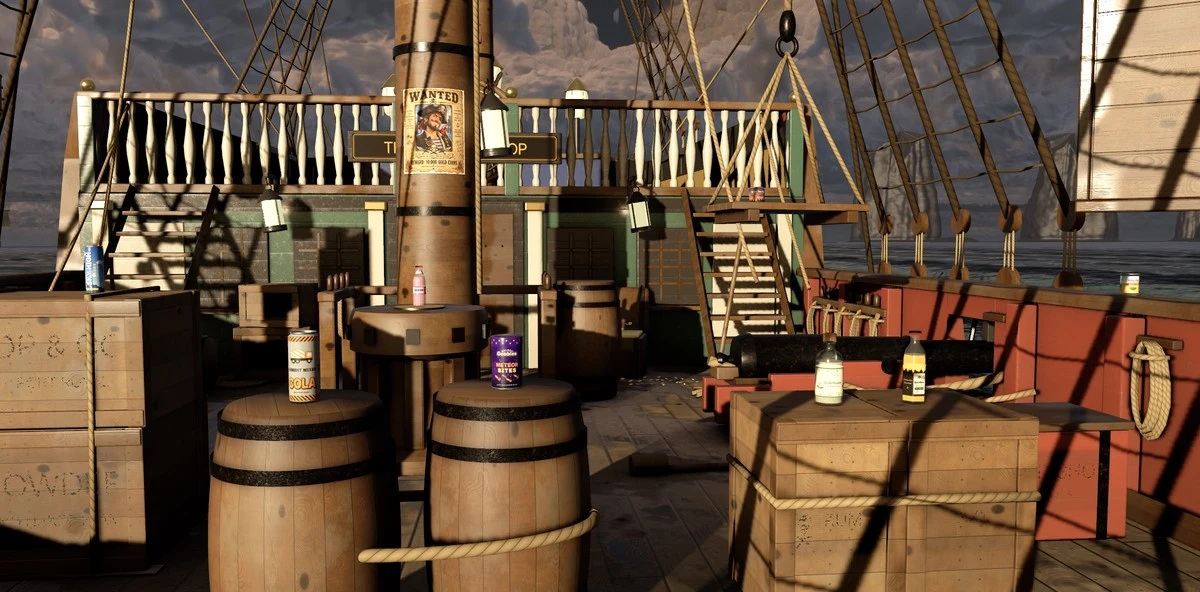 Targets aboard the Pirate Ship